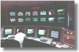 control room in a hydro-electric power station